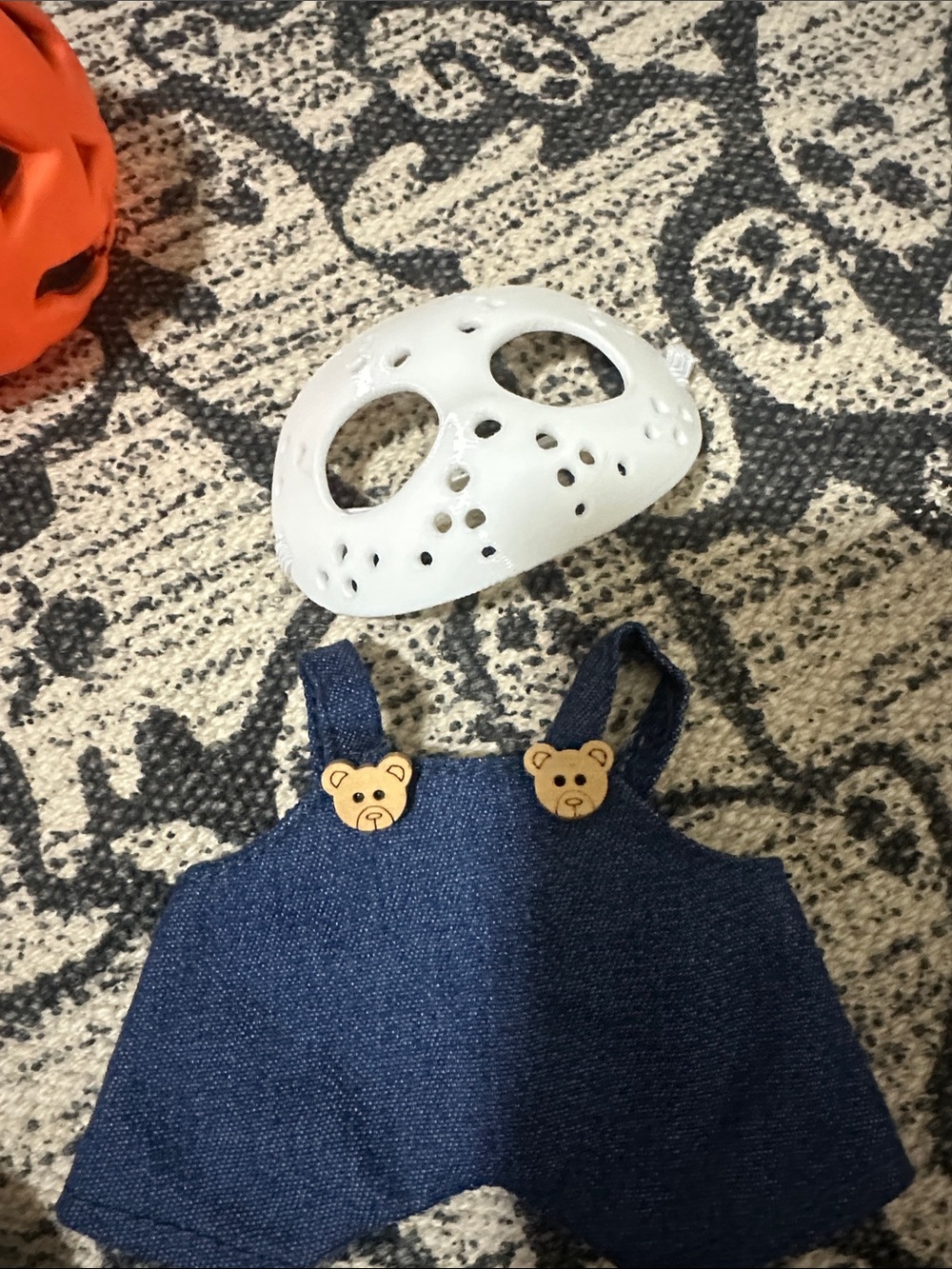 Labubu Halloween Pumpkin & Mask Costumes set of 3 and mini pumpkin pail - Picture 5 of 6